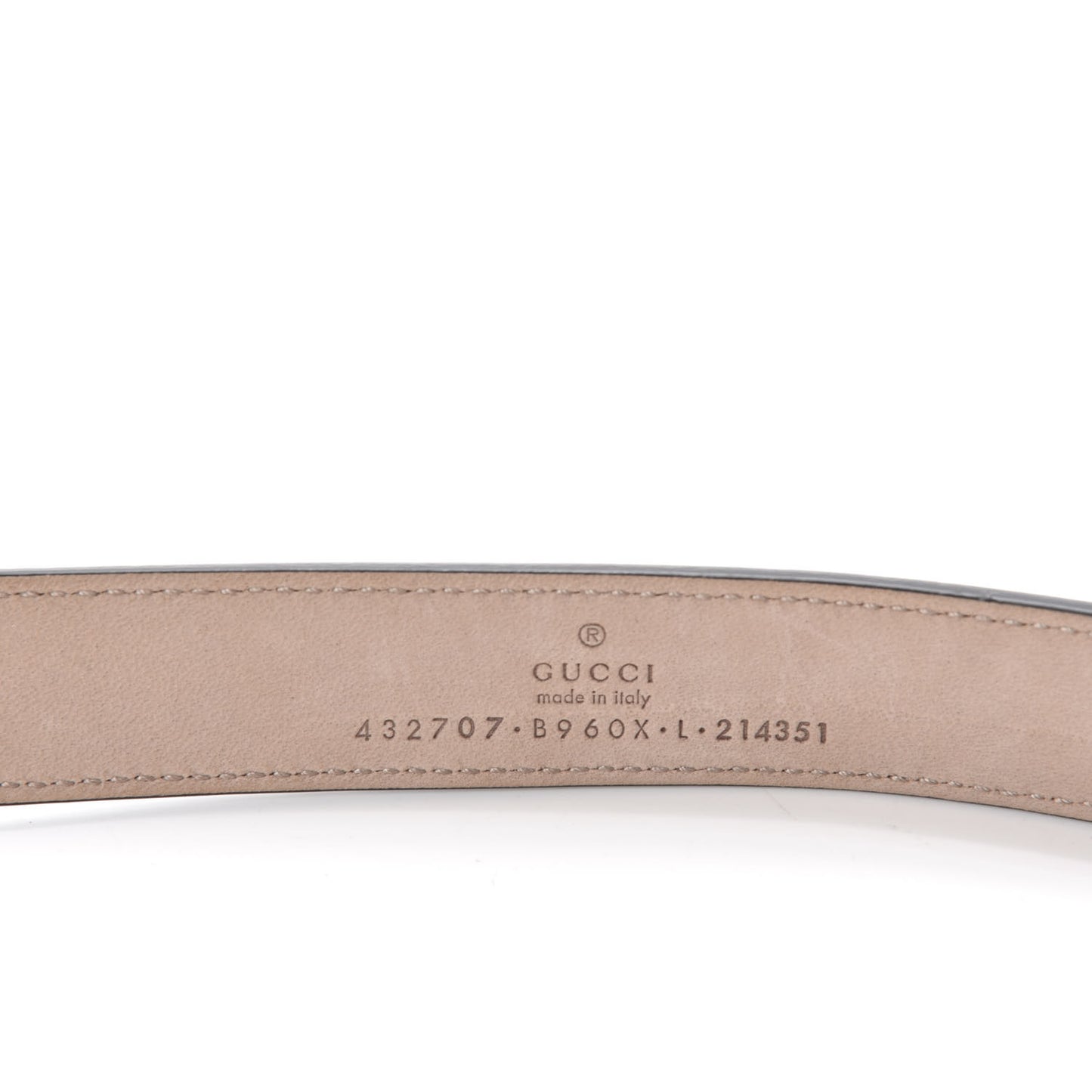 Calfskin Kids Double G 20mm Belt L Black