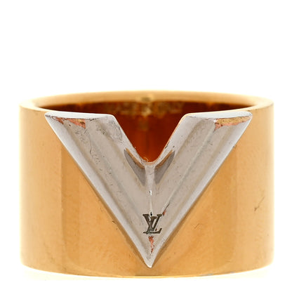 Louis Vuitton Brass Essential V Ring M Gold Silver 1 of 4