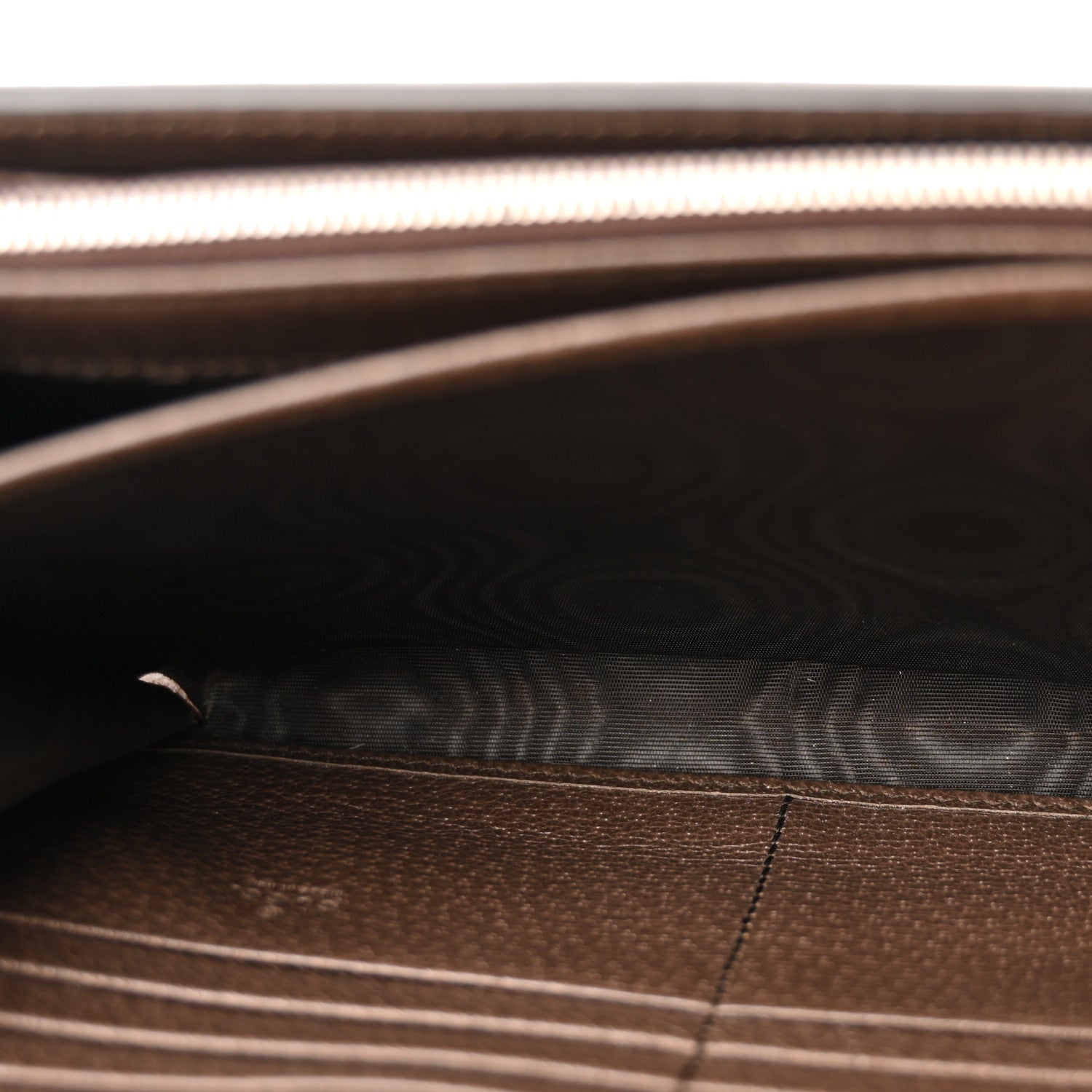 Gucci Monogram Jumbo GG Textured Dollar Calfskin Mini Dionysus Chain Wallet Camel Ebony New Acero 7 of 13