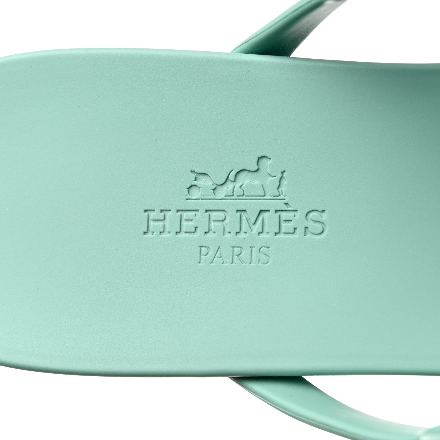 Hermes Rubber Womens Egerie Sandals 37 Vert Embrun 7 of 9