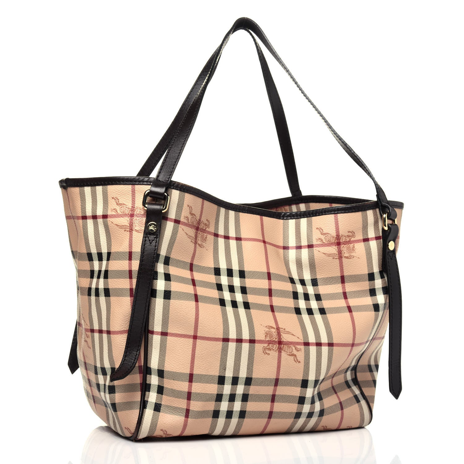 Burberry Haymarket Check Small Canterbury Tote Chocolate 4 of 19