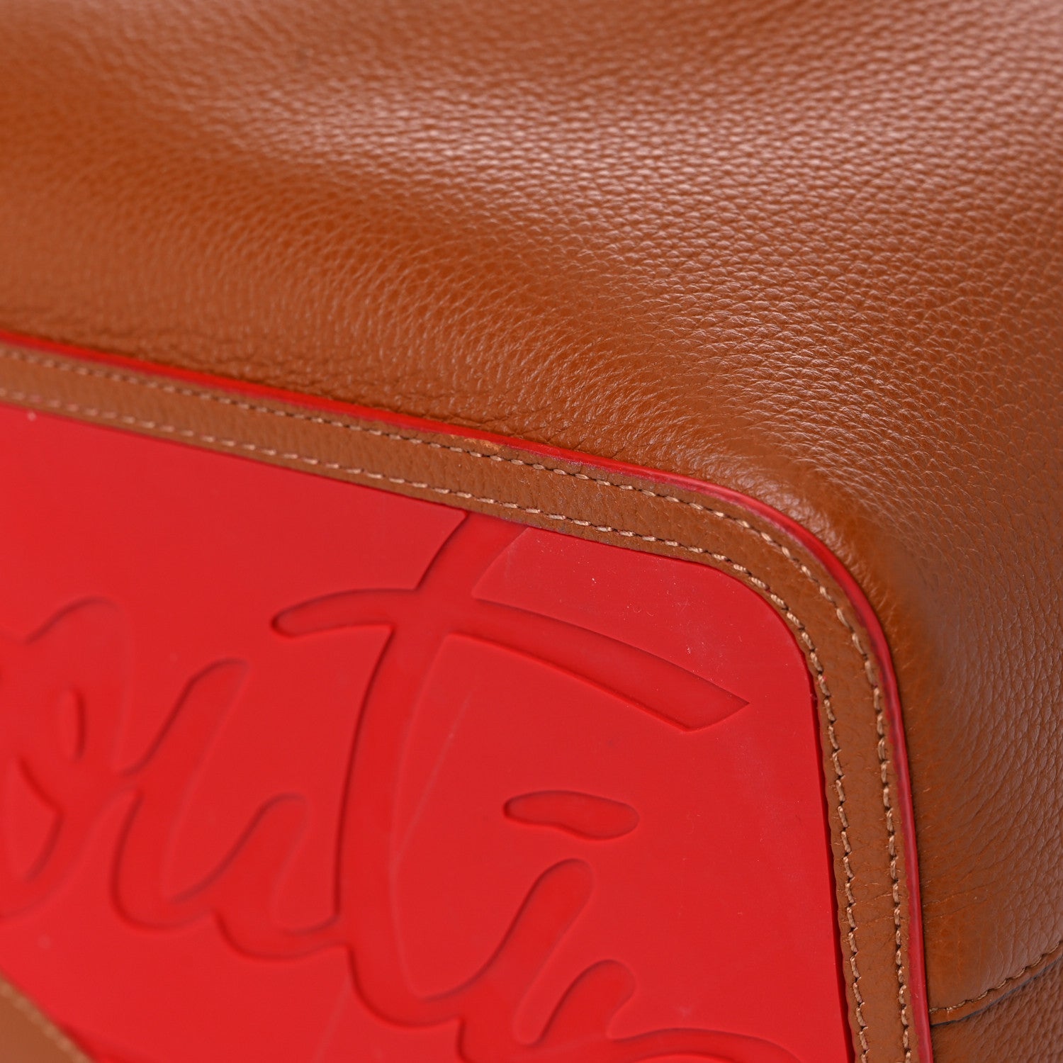 Christian Louboutin Calfskin Large Cabarock Spikes Tote Coconut 9 of 16