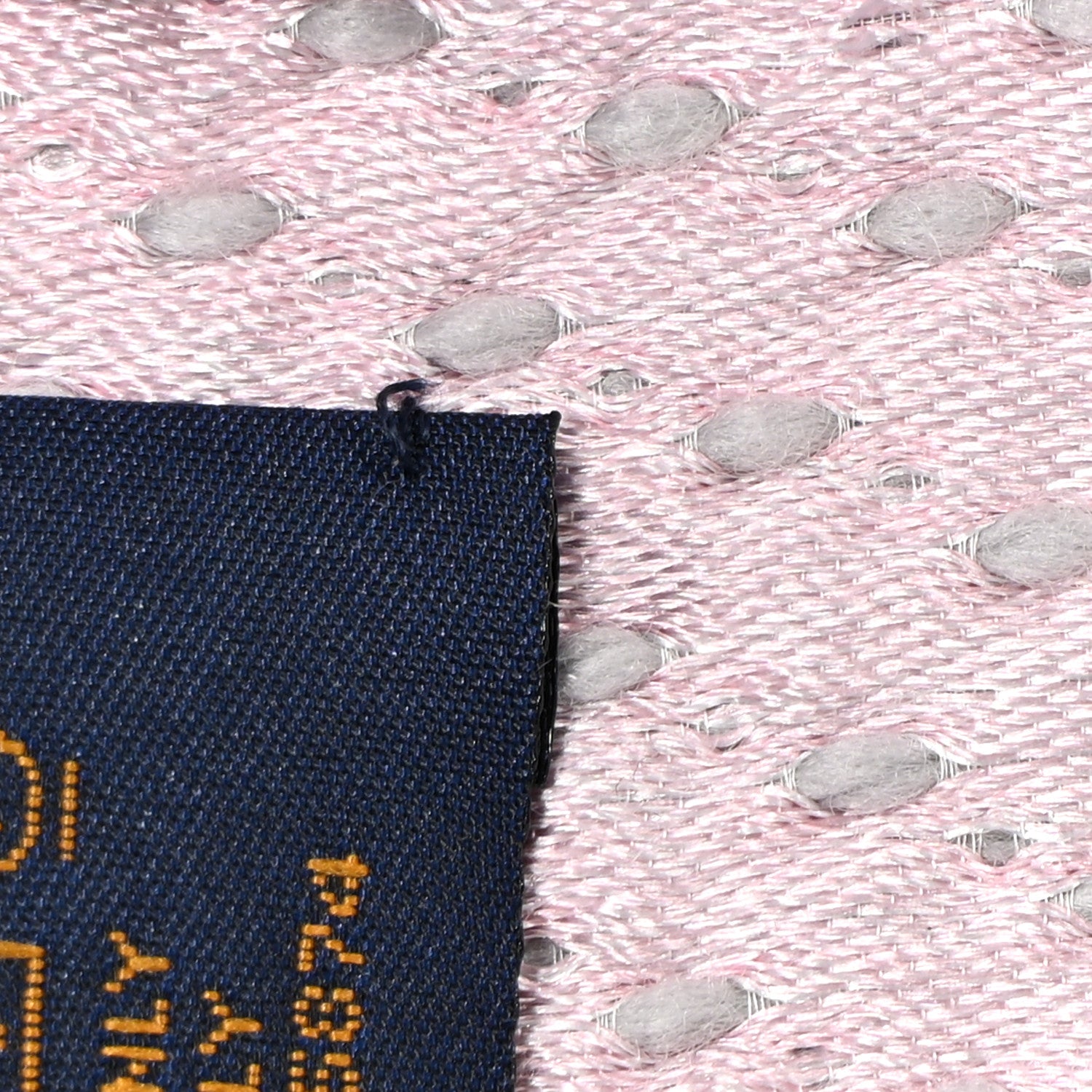 Louis Vuitton Wool Silk Logomania Shine Scarf Grey Multicolor 5 of 7