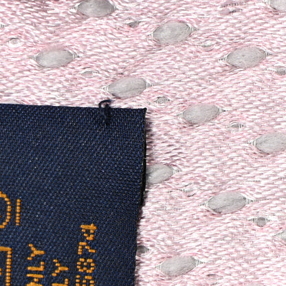 Louis Vuitton Wool Silk Logomania Shine Scarf Grey Multicolor 5 of 7