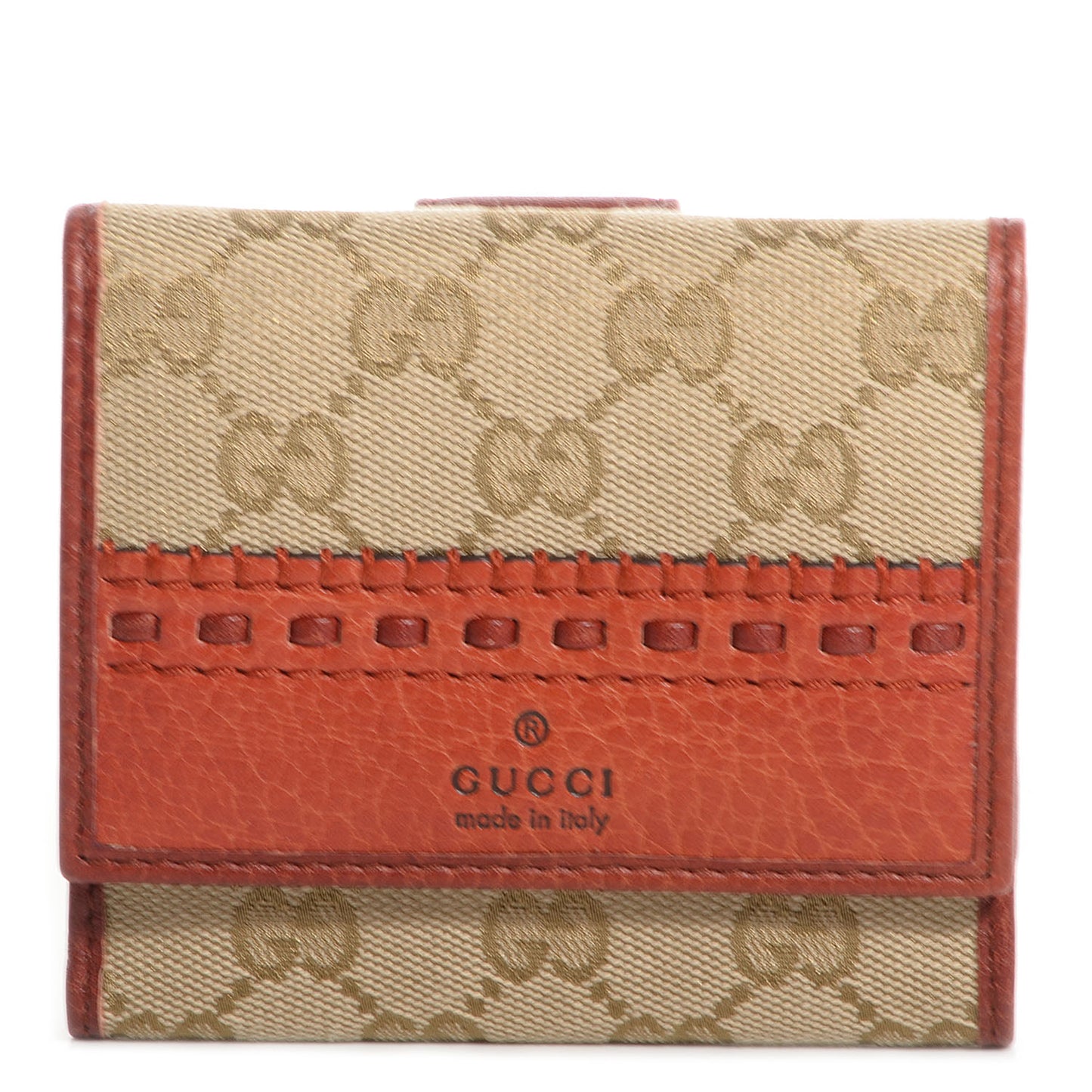 Monogram Laidback Crafty French Wallet Orange