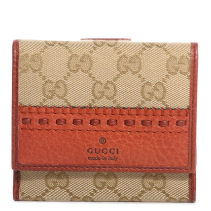 Gucci Monogram Laidback Crafty French Wallet Orange 1 of 9