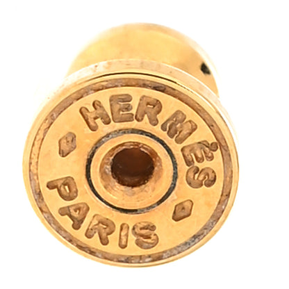 Hermes Gold Lacquered Mini Pop H Earrings White 4 of 5