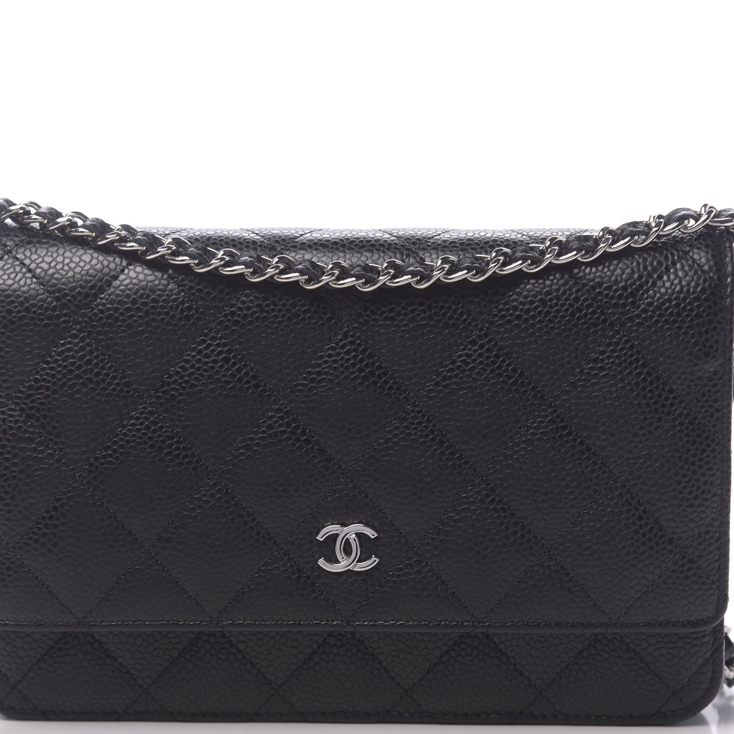 Chanel Caviar Quilted Wallet On Chain WOC Black 11 of 12