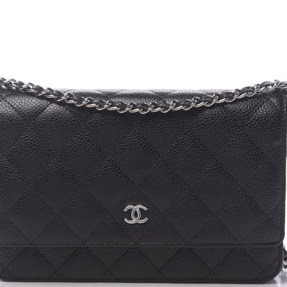 Chanel Caviar Quilted Wallet On Chain WOC Black 11 of 12