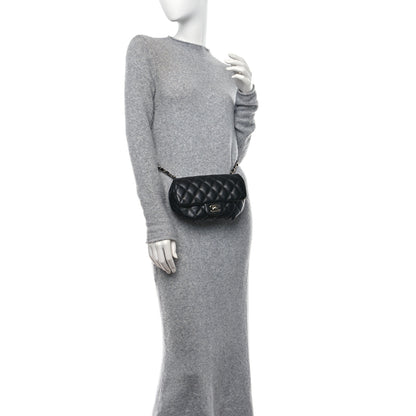 Chanel Calfskin Quilted CC Uniform Flap Belt Bag Black 2 of 10