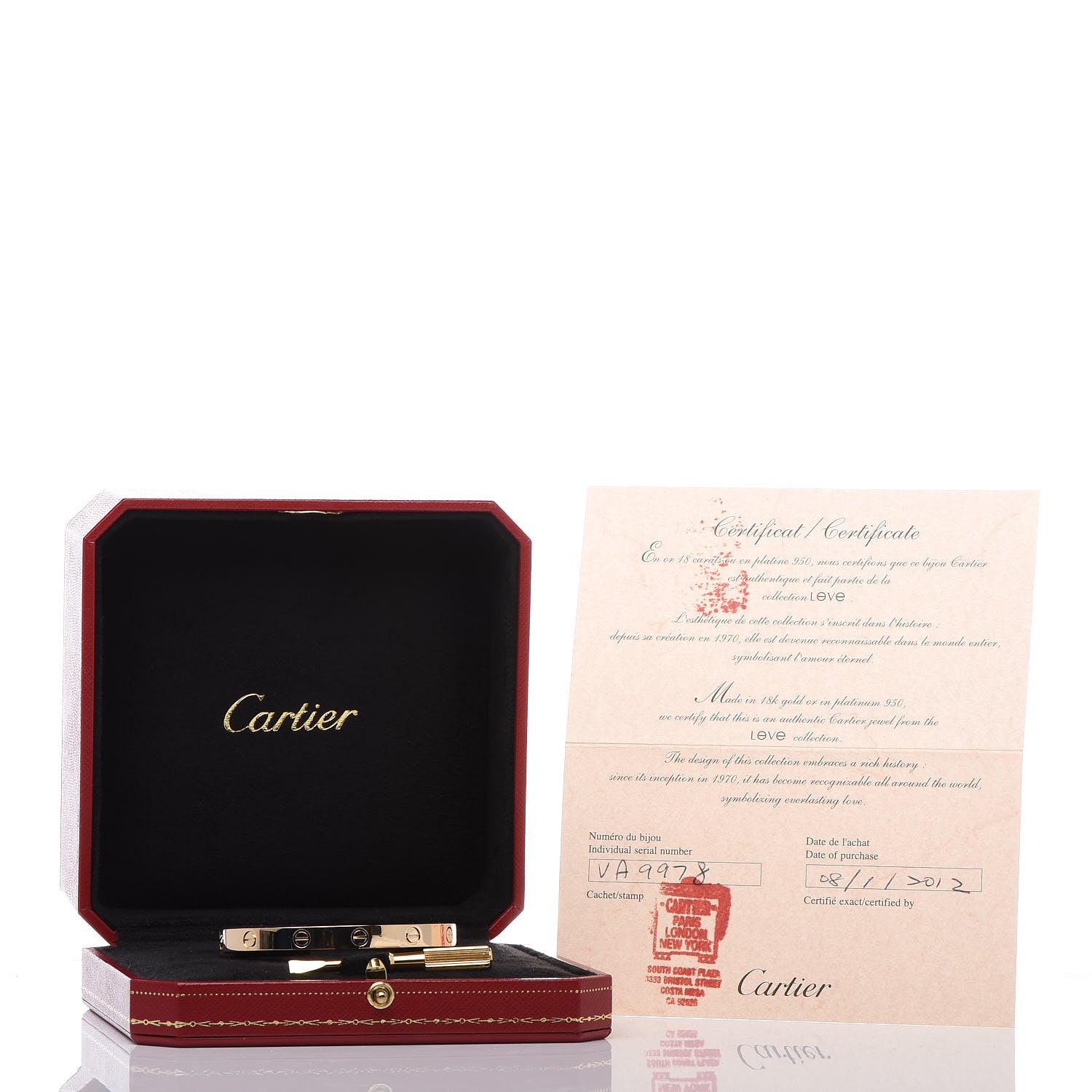 Cartier 18K Yellow Gold LOVE Bracelet 17 7 of 7