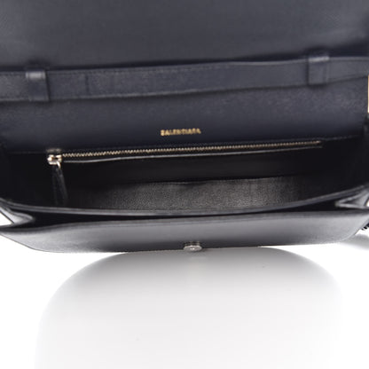 Balenciaga Signature Grained Calfskin Logo S Ville Day Bag Bleu Tempete Jaune 5 of 7