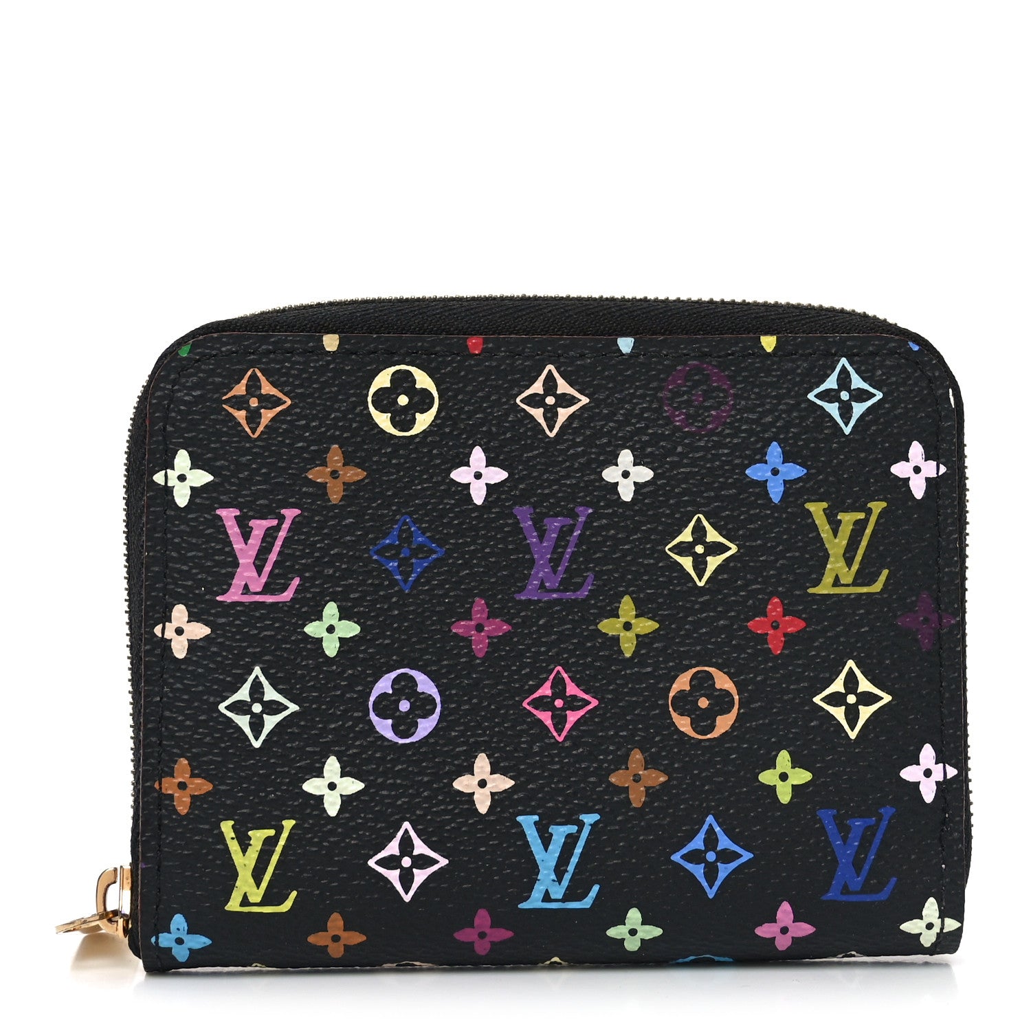 Louis Vuitton Monogram Multicolor Zippy Coin Purse Black Violet 1 of 6