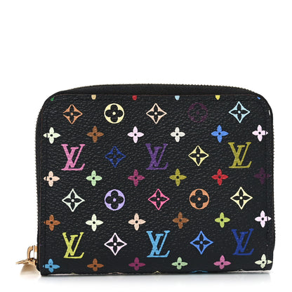Louis Vuitton Monogram Multicolor Zippy Coin Purse Black Violet 1 of 6