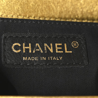 Chanel Metallic Patent Calfskin Quilted Small Boy Flap Gold 6 of 10