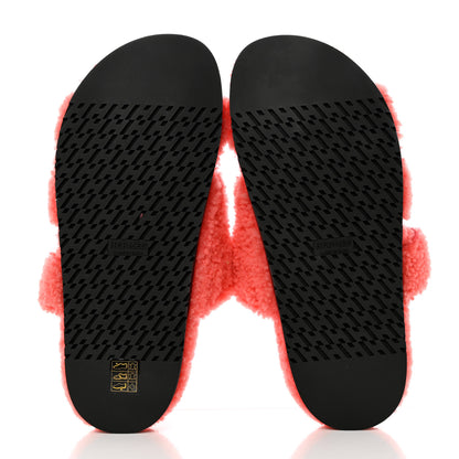 Hermes Woolskin Womens Chypre Sandals 40.5 Rose Du Desert 5 of 9