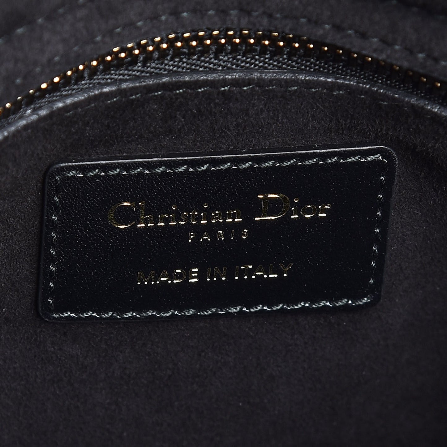 Calfskin Cannage Studded Medium Supple Lady Dior Black