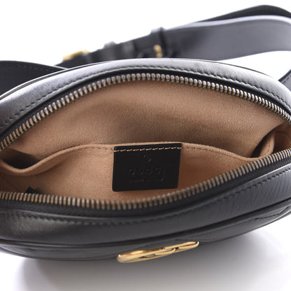 Gucci Calfskin Matelasse GG Marmont Belt Bag 85 34 Black 5 of 9
