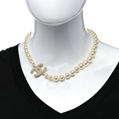 Chanel Pearl CC 100th Anniversary Necklace Light Gold 2 of 6