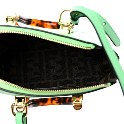 Fendi Vitello King Plexiglass Logo Embossed Mini By The Way Top Handle Boston Bag Edamame 5 of 9