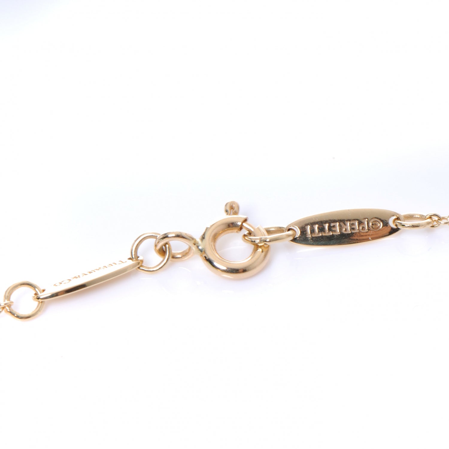 Tiffany Elsa 18K Yellow Gold Peretti Teardrop Necklace 4 of 5