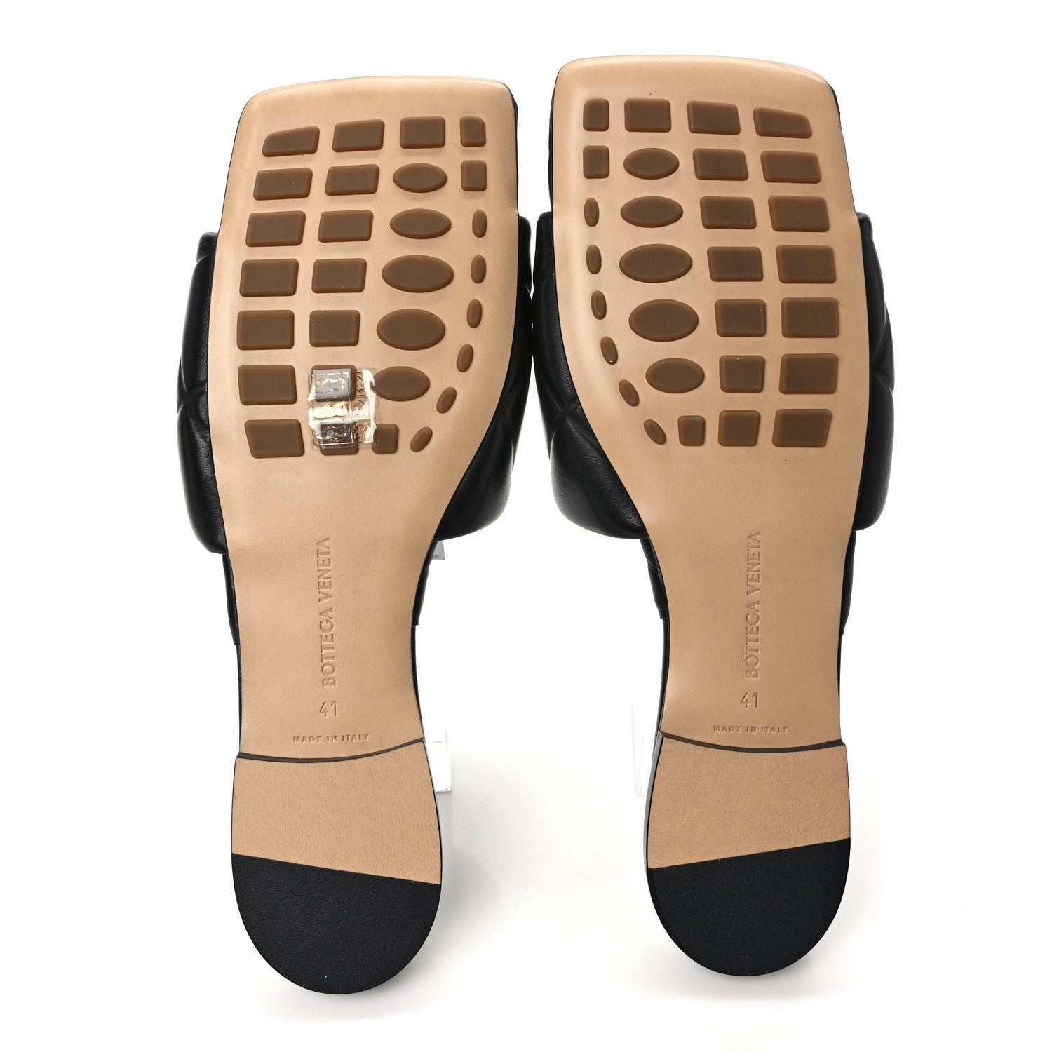 Bottega Veneta Nappa Quilted Rubber Lido Flat Sandals 41 Black 5 of 7