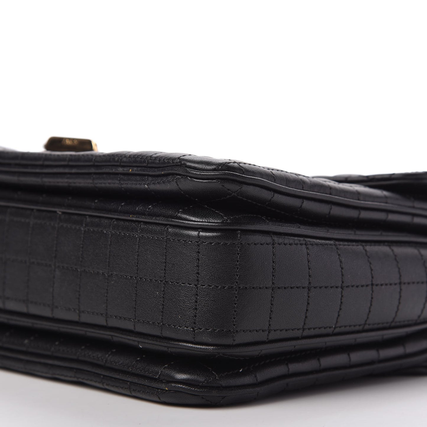 Calfskin Quilted Medium C Bag Black