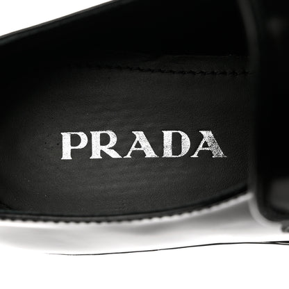 Prada Spazzolato Metal Triangle Logo 50mm Loafers 39 Black 6 of 10