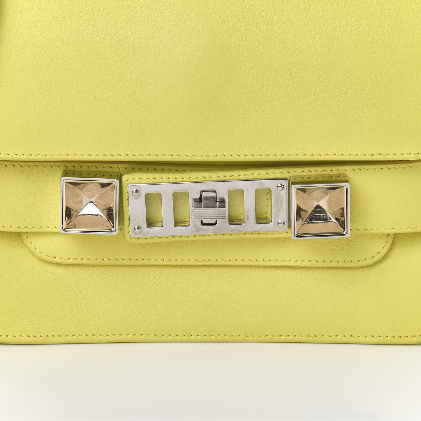 Calfskin Mini PS11 Classic Shoulder Bag Lemon