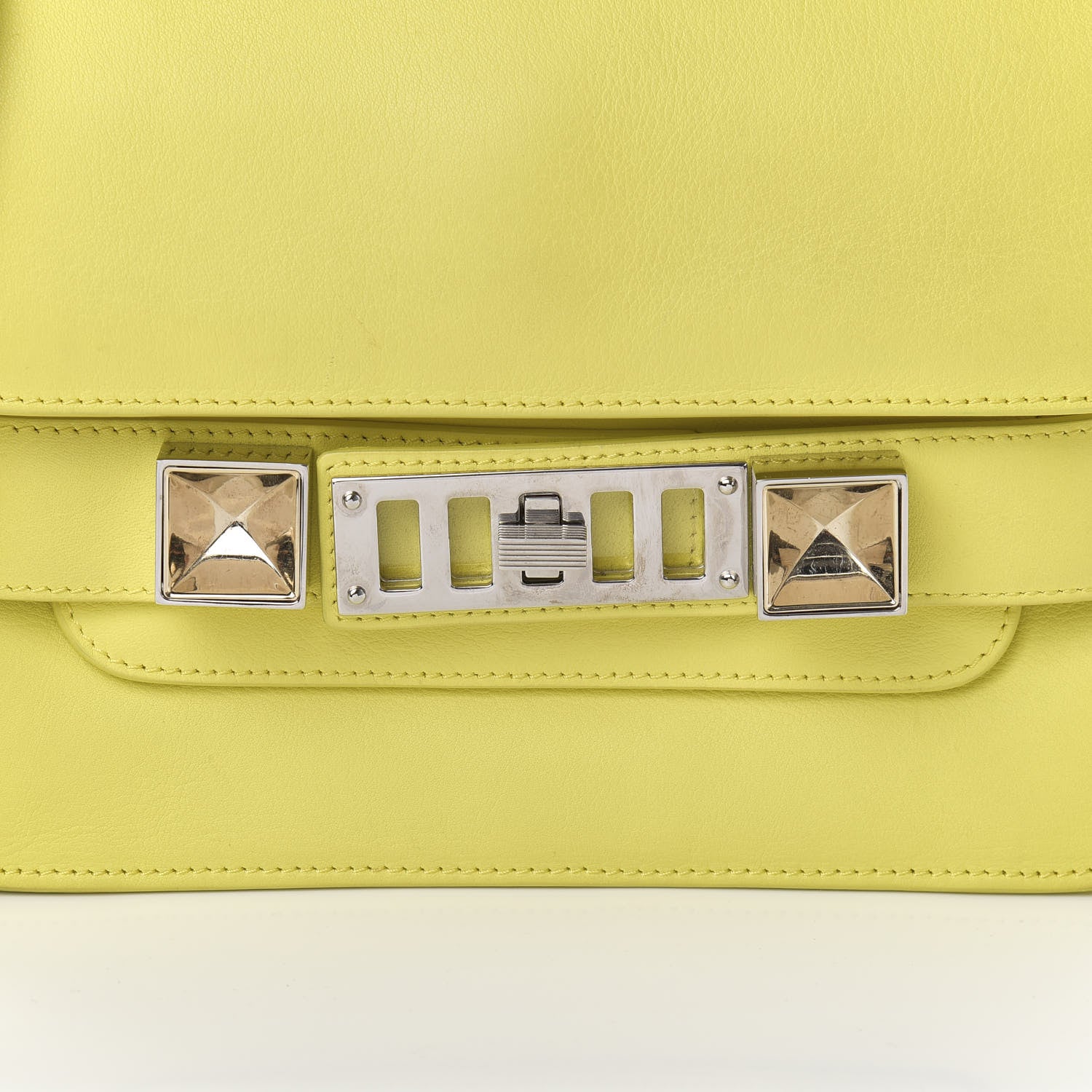 Proenza Schouler Calfskin Mini PS11 Classic Shoulder Bag Lemon 14 of 14