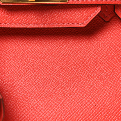 Hermes Epsom Birkin 30 Rouge Pivoine 8 of 10