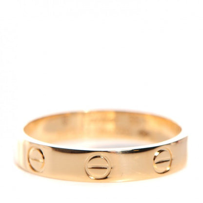 Cartier 18K Yellow Gold 4mm LOVE Wedding Band Ring 55 7.25 1 of 6