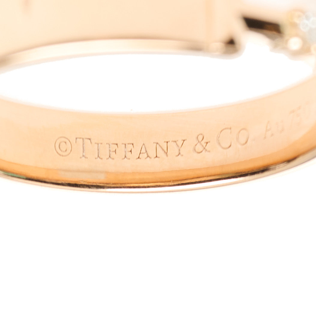 Tiffany 18K Rose Gold Diamond Tiffany True Ring 58 8.5 5 of 6