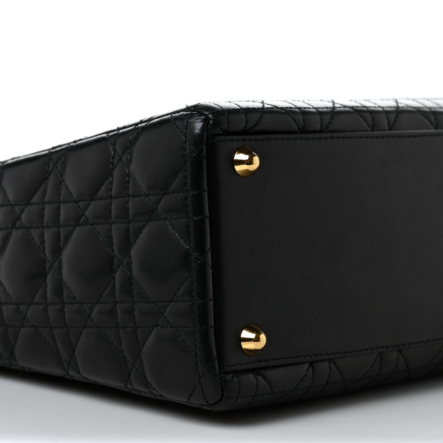 Lambskin Cannage Large Lady Dior Black