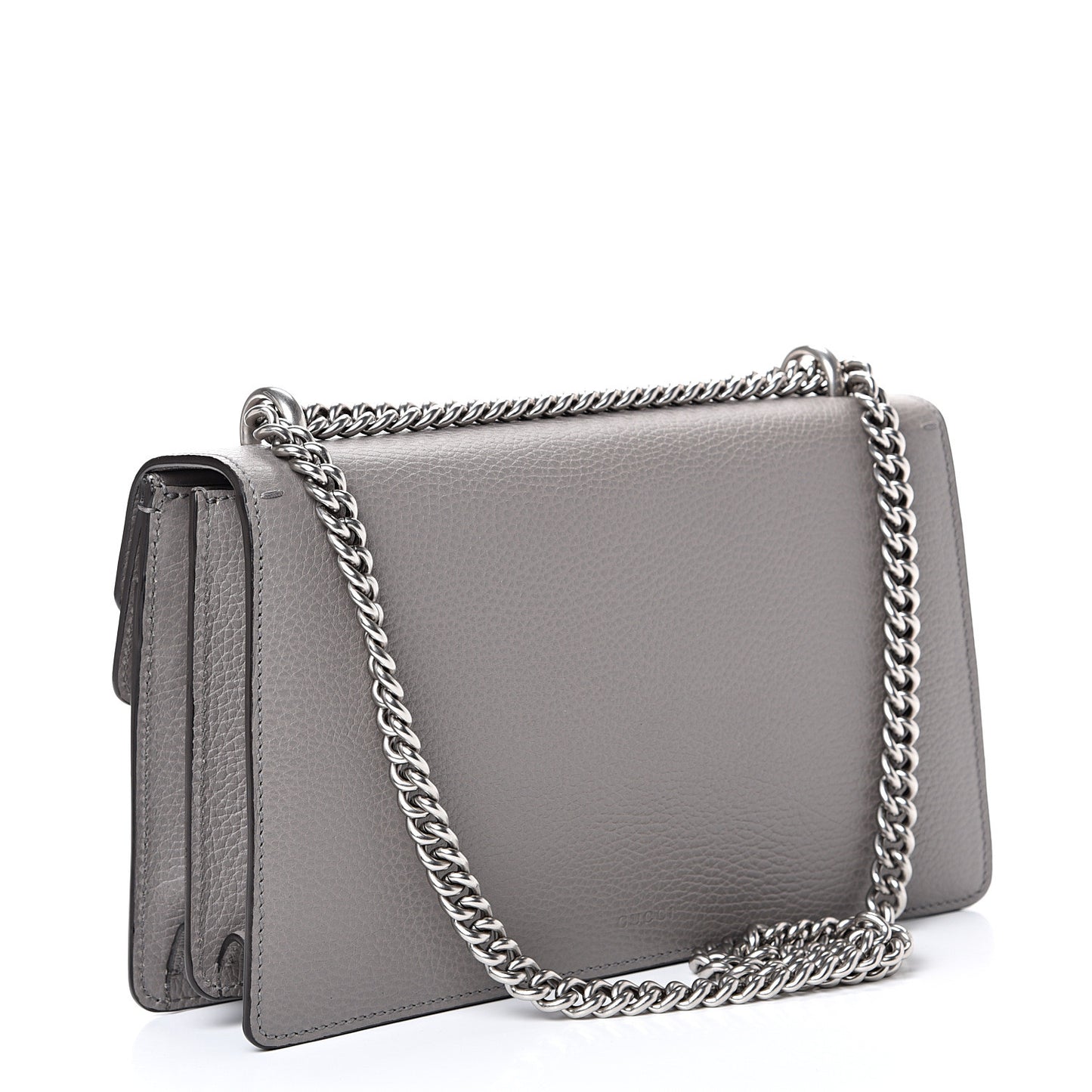 Pebbled Calfskin Small Dionysus Shoulder Bag Dusty Grey