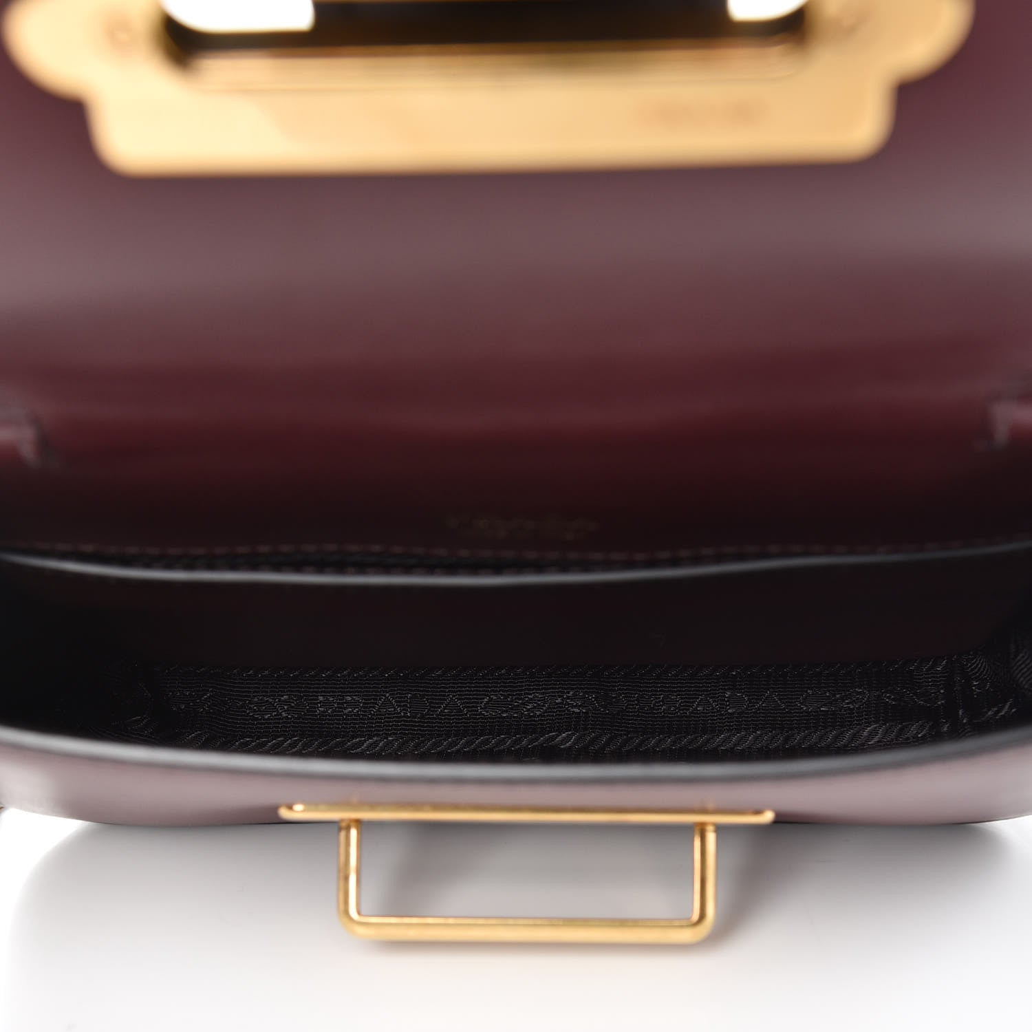 Prada City Calf Cahier Belt Bag Granato Black 7 of 7