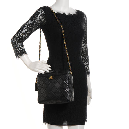 Chanel Quilted Lambskin Tassel Camera Case Black 2 of 8