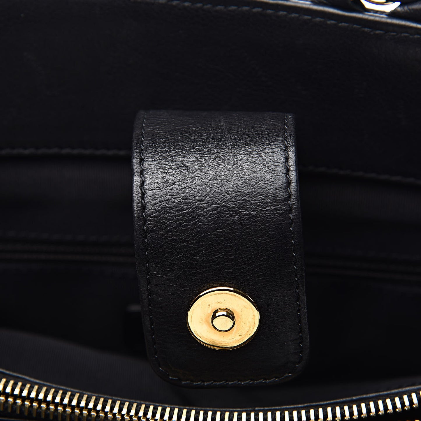 Calfskin Quilted Small Chain Me Tote Black