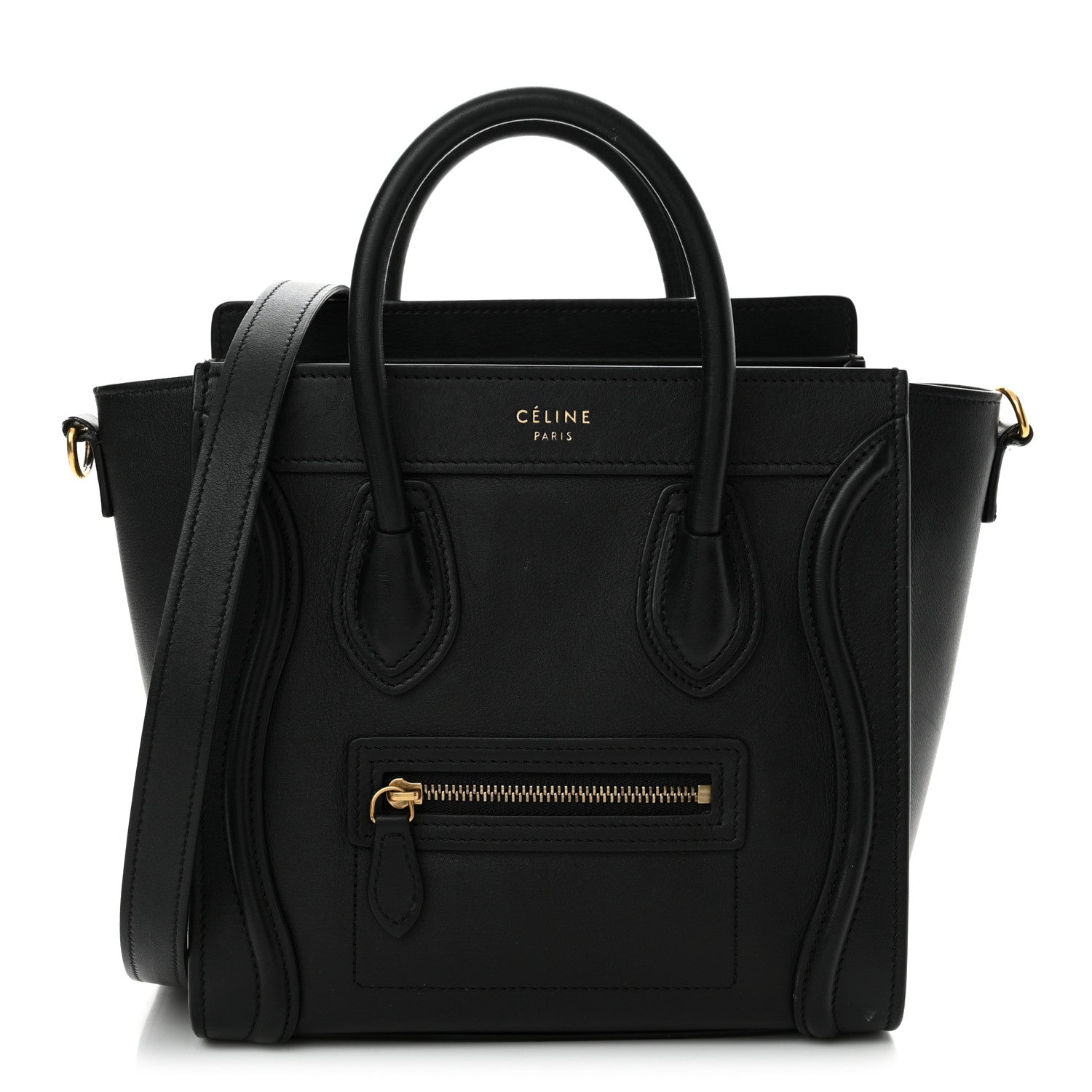 Celine Smooth Calfskin Nano Luggage Black 1 of 16
