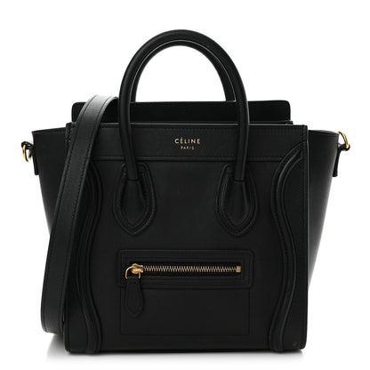 Celine Smooth Calfskin Nano Luggage Black 1 of 16