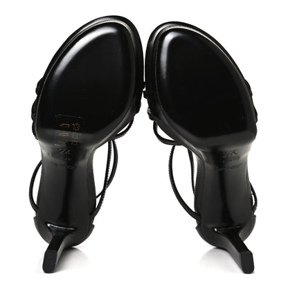 Louis Vuitton Calfskin Roma Platform Sandals 37.5 Black 7 of 10