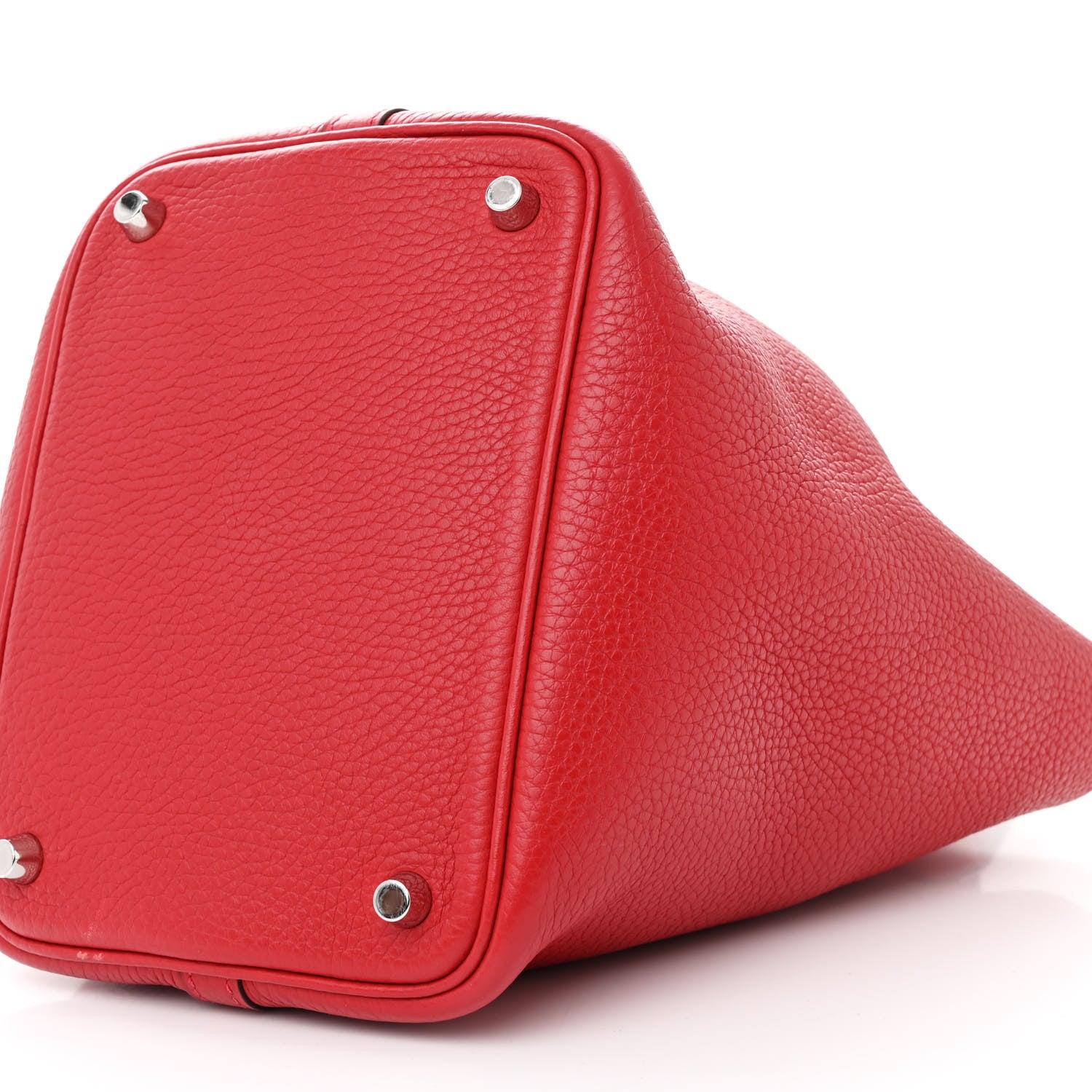 Hermes Taurillon Clemence Picotin Lock 18 PM Rouge Casaque 10 of 14
