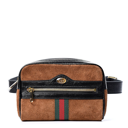 Gucci Suede Small Ophidia Belt Bag 95 38 Brown 1 of 10