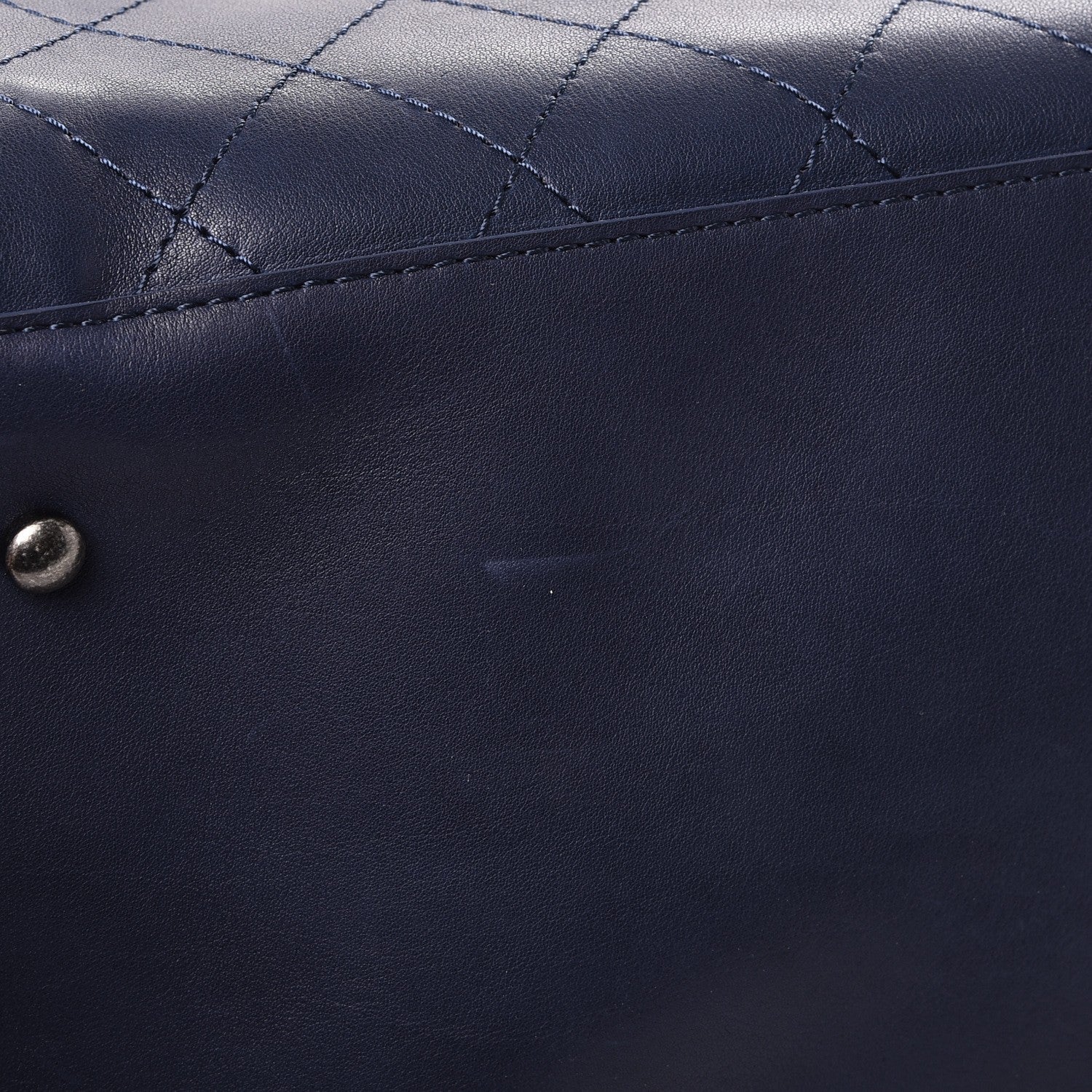 Chanel Calfskin Stitched Large Urban Luxury Drawstring Backpack Navy Blue 11 of 11