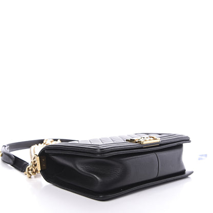 Chanel Lambskin Quilted Medium Boy Flap Black 4 of 13
