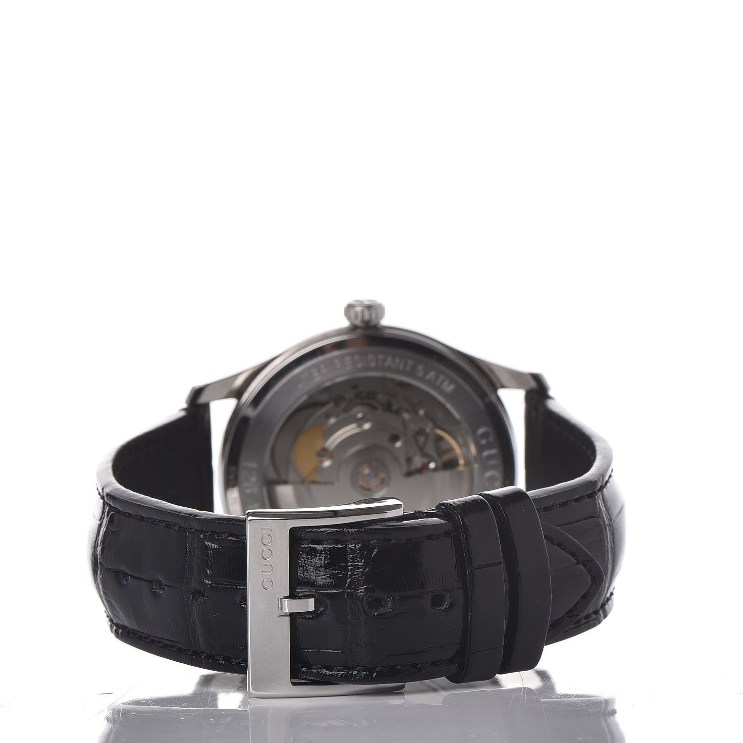Gucci Stainless Steel Alligator 38mm G-Timeless Charm Automatic Watch Black 4 of 13