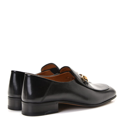 Gucci Goatskin Womens Horsebit Mid-Heel Loafers 38 Black 3 of 9