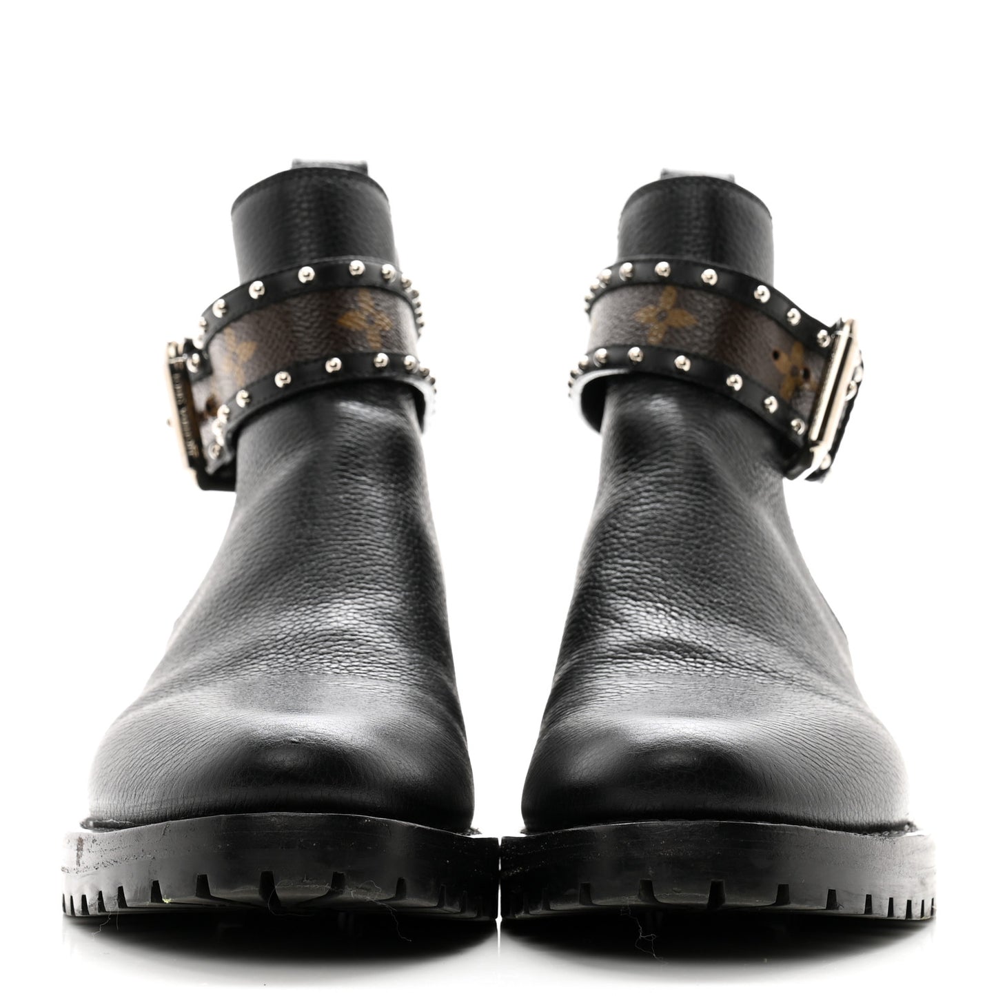 Grained Calfskin Monogram Discovery Flat Ankle Boots 35.5