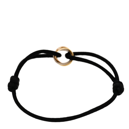 Cartier 18k Pink Yellow White Gold Trinity Adjustable Cord Bracelet Black 2 of 3