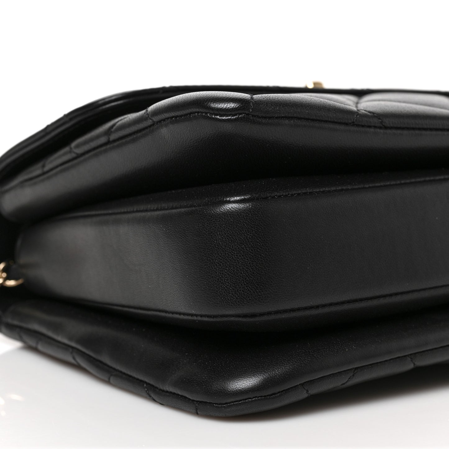 Lambskin Quilted Small Trendy CC Dual Handle Flap Bag Black